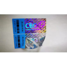 Custom serial number and barcode anti-counterfeit feature PET 3D hologram sticker